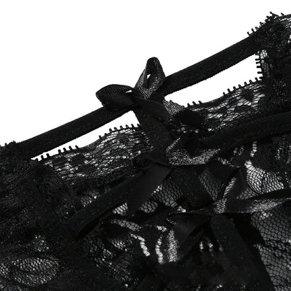 Fire Escape lace panties in Black, flat lay