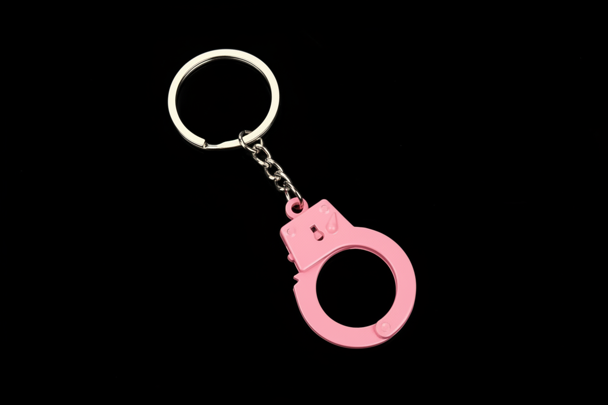 Accessory Coochie Koo Mini Pink Handcuff Keychain - coochie koo