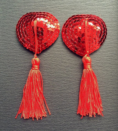 Nipple Cover Sequin & Lace Nipple Tassel Coochie Koo